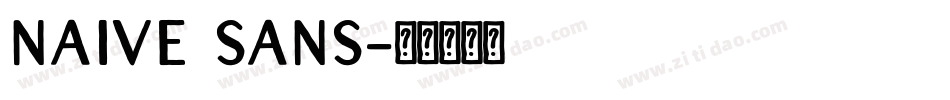 Naive Sans字体转换